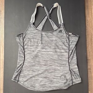 Adidas Gray Fitted Sleeveless Tank Top